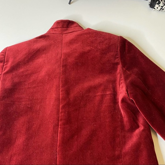 Zadig & Voltaire Vollys Velours Red Velvet Blazer - Picture 13 of 13
